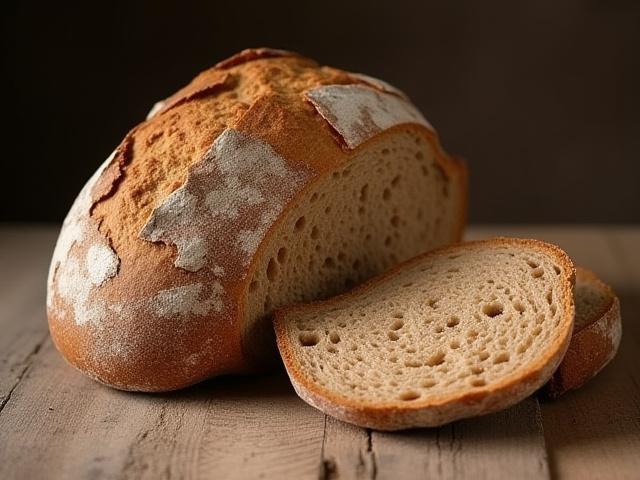 Pain Complet Bio, tranché, révèle sa mie dense